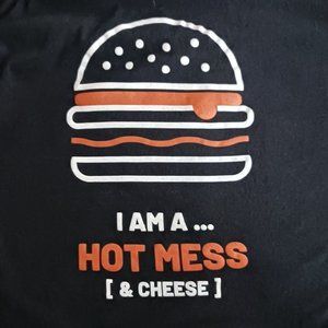 T Shirt CGK Crazy Good Kitchen Im a Hot Mess and Cheese Adult Untag Measure L/XL